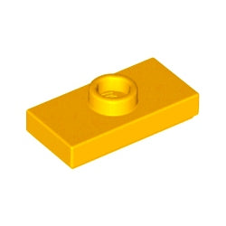 15573-191プレート1×2中央1スタッドブライトライトオレンジ