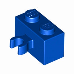 30237-023ブロック1×2クリップ付ブルー