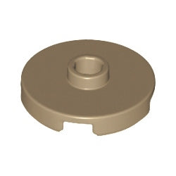 18674-138タイル2×2丸中央1スタッドダークタン