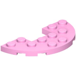 18646-222プレート3×6コーナー丸カットアウトブライトピンク