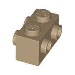 52107-138ブロック1×2両側面にスタッド有ダークタン