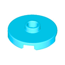 18674-322タイル2×2丸中央1スタッドミディアムアジュール