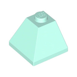 3045-323スロープ45度2×2コーナー2方向傾斜ライトアクア