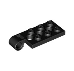 98286-026ヒンジプレート2×4ペグ穴3個-上部ブラック