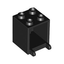 4345-026コンテナボックス2×2×2ブラック