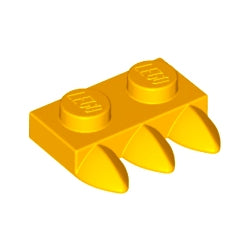 15208-191プレート1×2牙3個付ブライトライトオレンジ