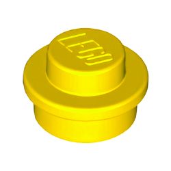 4073-024プレート1×1丸イエロー