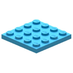 3031-322プレート4×4ミディアムアジュール