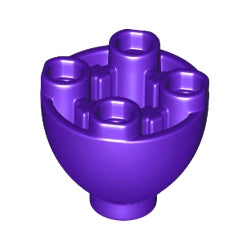 24947-268ブロック2×2ドーム型丸底スタッド有ダークパープル