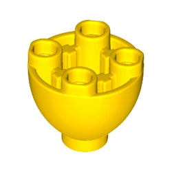 24947-024ブロック2×2ドーム型丸底スタッド有イエロー