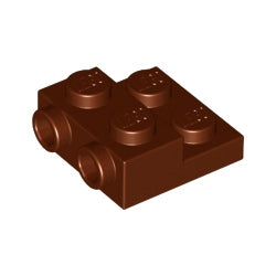99206-192プレート2×2×2/3側面にスタッド有レディシュブラウン