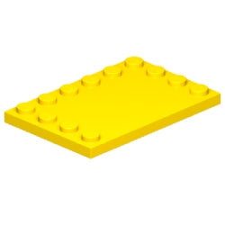 6180-024特殊タイル4×6端にスタッド有イエロー