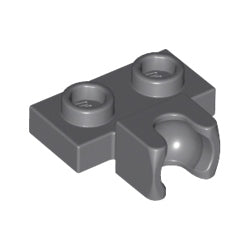 14704-199プレート1×2横に牽引ボール受け口付ダークブルーイッシュグレイ