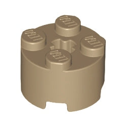 3941-138ブロック2×2丸ダークタン