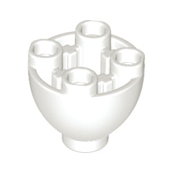 24947-001ブロック2×2ドーム型丸底スタッド有ホワイト