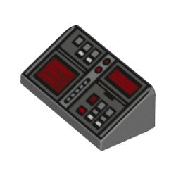 85984pb127スロープ31度1×2×2/3(2面レッドモニター)ダークブルーイッシュグレイ