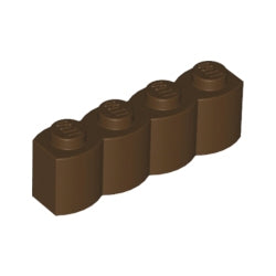 30137-308ブロック1×4丸太ダークブラウン