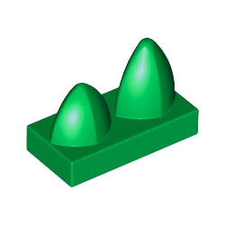 15209-028特殊タイル1×2牙2個グリーン