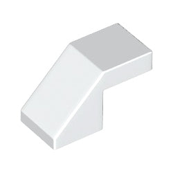 28192-001スロープ45度2×1スタッド無ホワイト