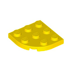 30357-024プレート3×3コーナー丸イエロー