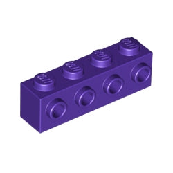 30414-268ブロック1×4側面にスタッド有ダークパープル