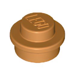 4073-137プレート1×1丸ミディアムダークフレッシュ