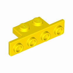 28802-024ブラケット1×2-1×4下部コーナー丸イエロー