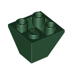 3676-141逆スロープ45度2×2-2方傾斜ダークグリーン