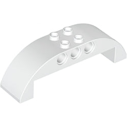 11290-001曲面スロープ2×8×2ダブルペグ穴有ホワイト