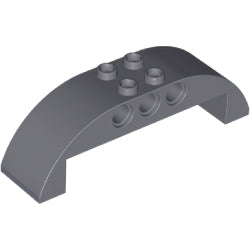 11290-199曲面スロープ2×8×2ダブルペグ穴有ダークブルーイッシュグレイ