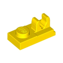 92280-024プレート1×2上部にクリップ付イエロー
