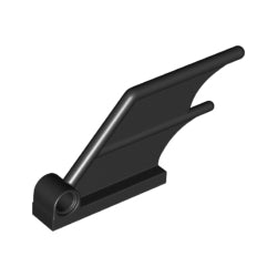 28779-026特殊タイル1×4ペグ穴バットウィングブラック