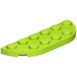 18980-119プレート2×6コーナー丸1/2楕円ライム