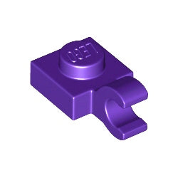 61252-268プレート1×1水平クリップ付ダークパープル