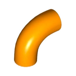 25214-106ブロック1×1丸-90度エルボーオレンジ