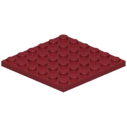 3958-154プレート6×6ダークレッド