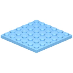 3958-212プレート6×6ブライトライトブルー