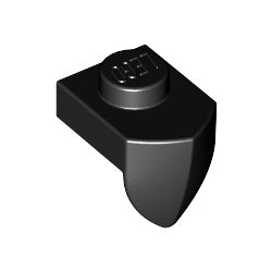 15070-026プレート1×1垂直牙付ブラック