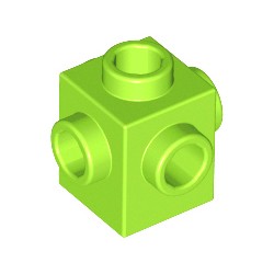 4733-119ブロック1×1-4方向スタッド有ライム