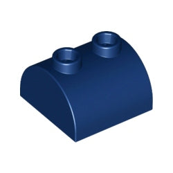 30165-140曲面ブロック2×2上部にスタッド有ダークブルー