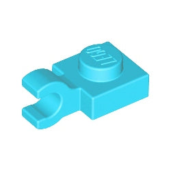 61252-322プレート1×1水平クリップ付ミディアムアジュール