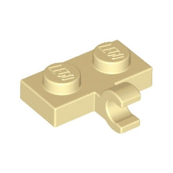 11476-005プレート1×2水平クリップ1個付タン