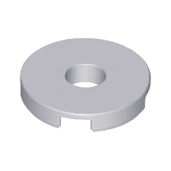 15535-194タイル2×2丸中央穴有ライトブルーイッシュグレイ