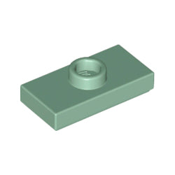 15573-151プレート1×2中央1スタッドサンドグリーン
