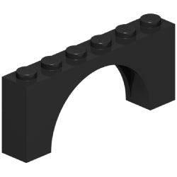 15254-026アーチ1×6×2中厚ブラック