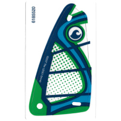 6185520-040船の帆6×12(三角形'ウェーブ')トランスクリア