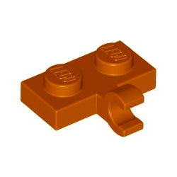 11476-038プレート1×2水平クリップ1個付ダークオレンジ