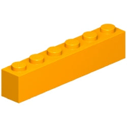 3009-191ブロック1×6ブライトライトオレンジ