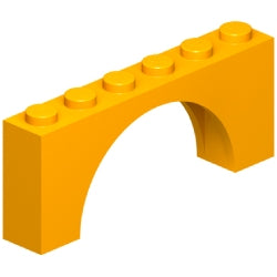 15254-191アーチ1×6×2中厚ブライトライトオレンジ