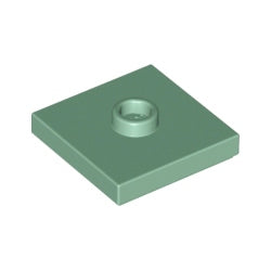 87580-151プレート2×2中央1スタッドサンドグリーン